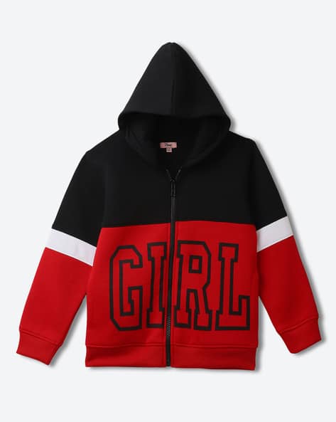 Colourblock Zip-Front Hoodie