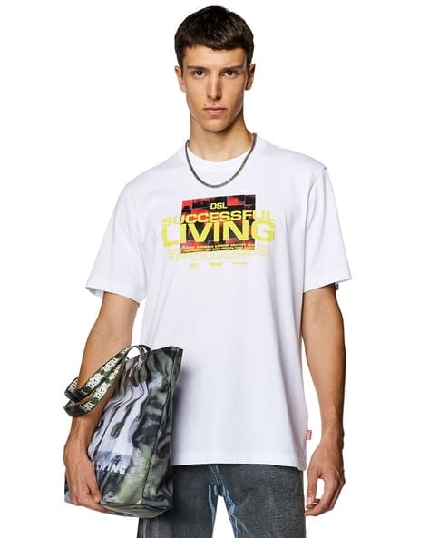 【税関/送料込】Diesel ★ T-Just-N5 Tシャツ Buy DIESEL T-Just-N5 T-Shirt | White Color Men | AJIO LUXE