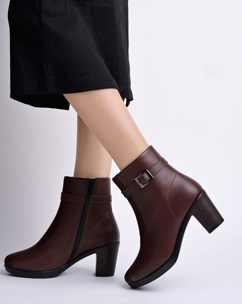 Women Ankle Length Slip On Boots