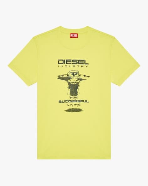 Buy DIESEL T-Diegor-K69 T-Shirt | Yellow Color Men | AJIO LUXE