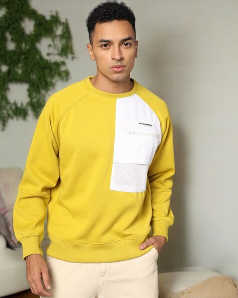 Yellow on sale oversized sweatshirt