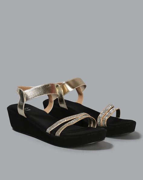 Millie & Co. EKINSU Gold 4.5' platform Sandal - Footprints Shoe Boutique