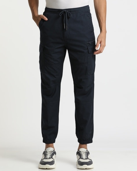 Buy Navy Blue Trousers & Pants for Men by ALTHEORY Online