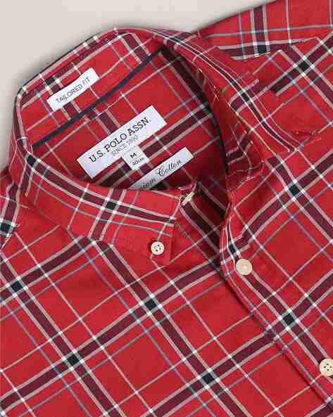 Men Checked Regular Fit Shirt with Patch Pocket - Main Image