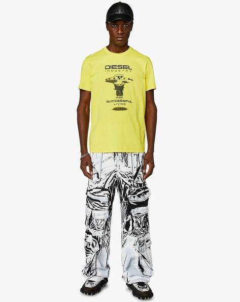 Buy DIESEL T-Diegor-K69 T-Shirt | Yellow Color Men | AJIO LUXE