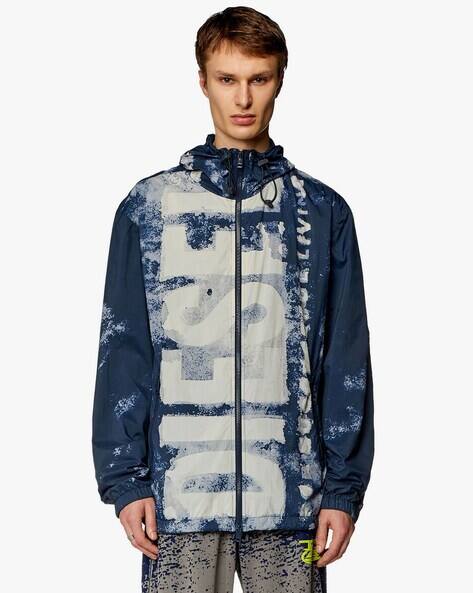 ABBABA　DIESEL J-WARRETT-LOGO-LOGO Buy DIESEL J-Warrett-Logo-Regular Solid Jacket | Blue Color Men