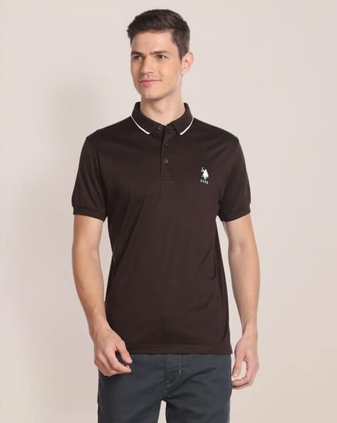 Men Regular Fit Cotton Polo T-Shirt