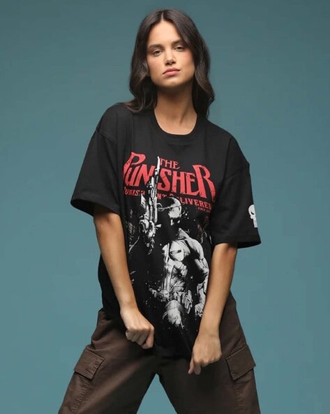 Buy Black Tshirts for Women by BONKERS CORNER Online