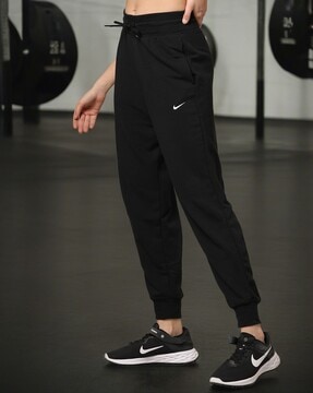 Nike Dri-Fit Get Fit Training Jogger Pants Womens S Leopard Print Black  Gray