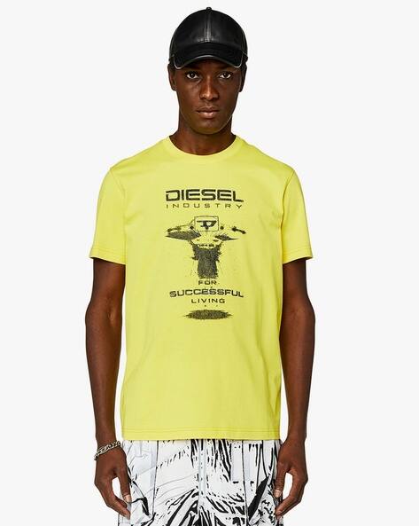Buy DIESEL T-Diegor-K69 T-Shirt | Yellow Color Men | AJIO LUXE