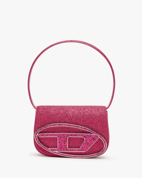 バッグ DIESEL Archive Hand Bag Turn Lock Pink DIESEL Vintage Pink Leather Shoulder Bag Turn Lock Y2K 00s Elegant