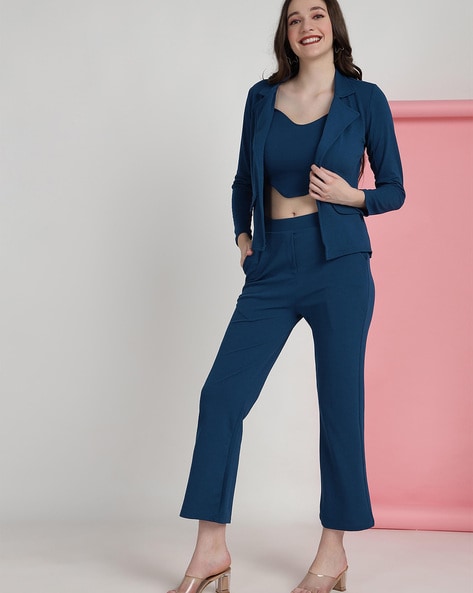 WELLINGTON SUITS Women's Elegant Stylish Office Fashion Navy Blue Blaz –  Divine Inspiration Styles
