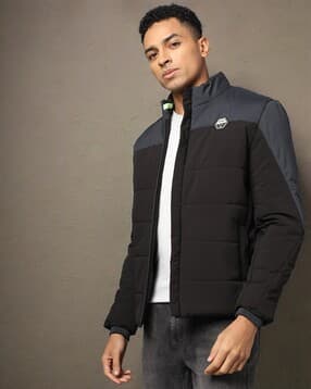 the indian garage co Men Colourblock Zip-Front Regular Fit Jacket-picture-11