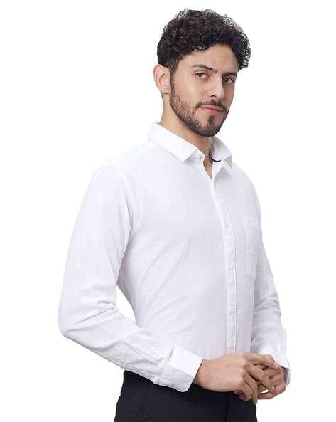 Raymond white hot sale shirt