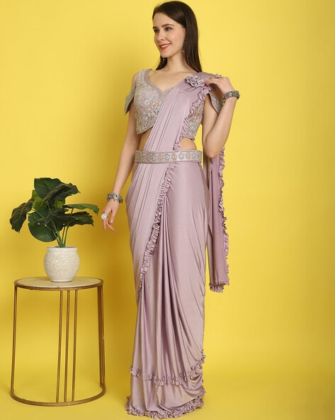 Buy Pre Stitched Saree Ready to Wear Saree 1 Min Ready Saree Saree Blouse  Sarees for Women Party Wear Sari, Gift for Her. Online in India - Etsy