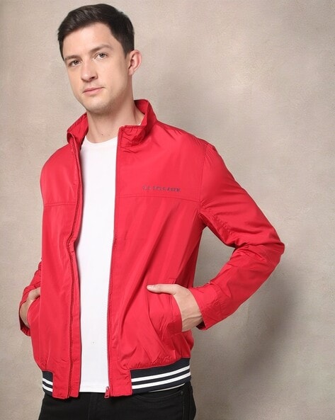 Buy FOREVER 21 Men Red Solid Bomber Jacket - Jackets for Men 7238557 |  Myntra