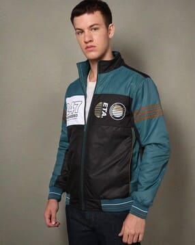 the indian garage co Men Printed Regular Fit Bomber Jacket-picture-13