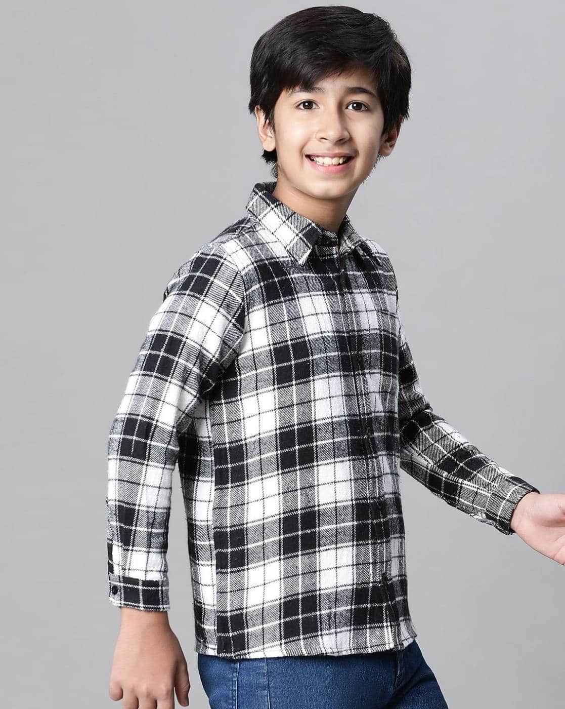 トップス HIRO kidill over check shirts HIRO kidill over check shirts Girls Checked Shirt