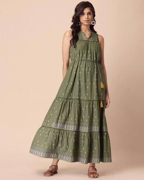 Buy Green Dresses & Gowns for Women by Indya Online | Ajio.com