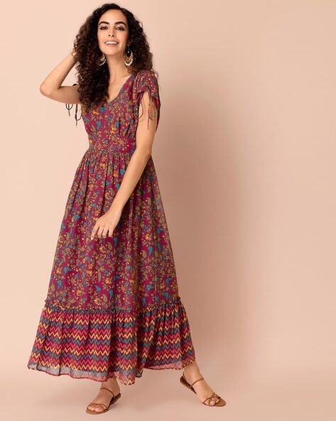 Buy ONEWE INDIA Hailey Yellow Flair Dress online