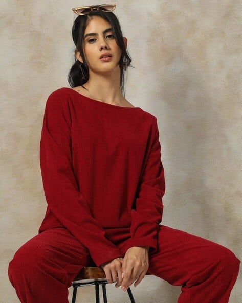 Encrustd Ribbed Loose Fit Pullover
