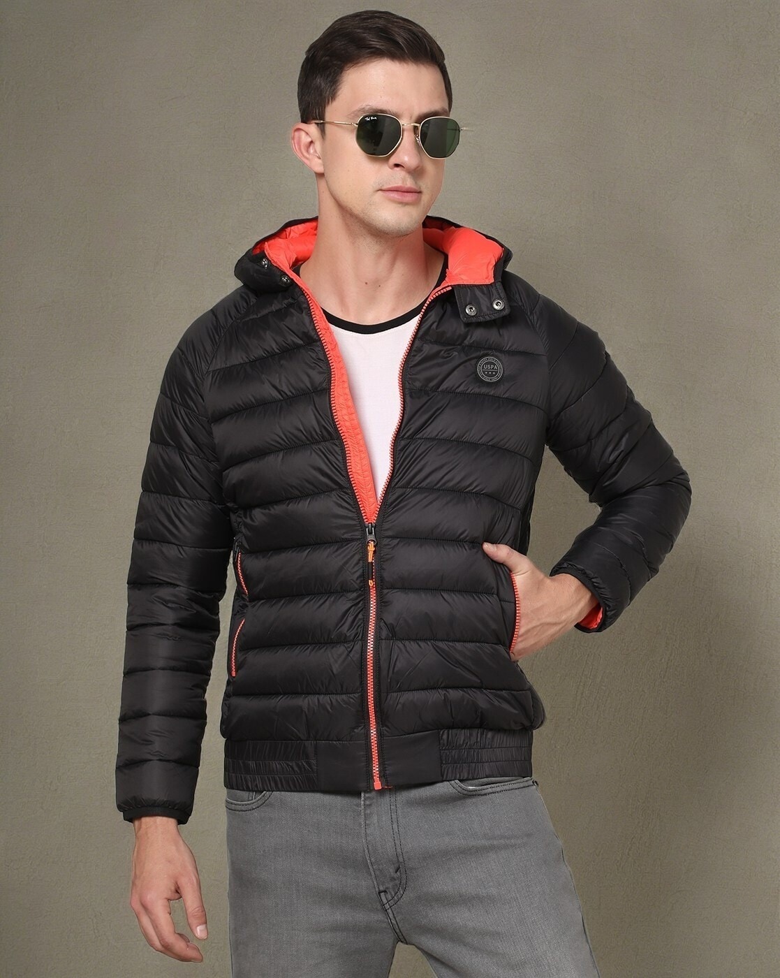 Buy U.S. Polo Assn Belted Puffer Black Coat from Next USA