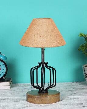 devansh Jute Table Lamp with Wood & Iron Base-picture-48