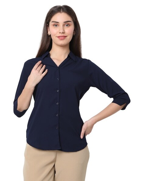 Buy Navy Shirts for Women by ZRI Online