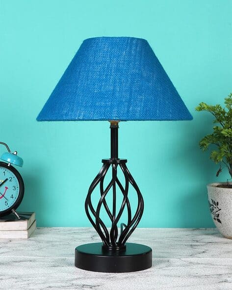 Jute Table Lamp with Iron Base