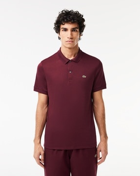 Burgundy lacoste discount shirt