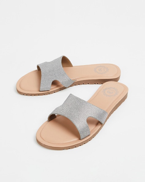 GINGER Shimmery Flat Sandals | Lifestyle Stores | Pandeshwar | Mangaluru