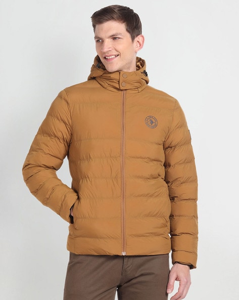 Hood Colourblock Sport Puffer Jacket