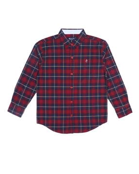 gini & jony Checked Shirt with Spread Collar-picture-26