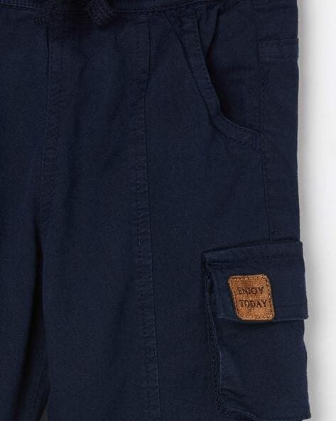 Navy BOYS & TEENS Boy Cargo Fit Twill Trousers 2891329 | DeFacto
