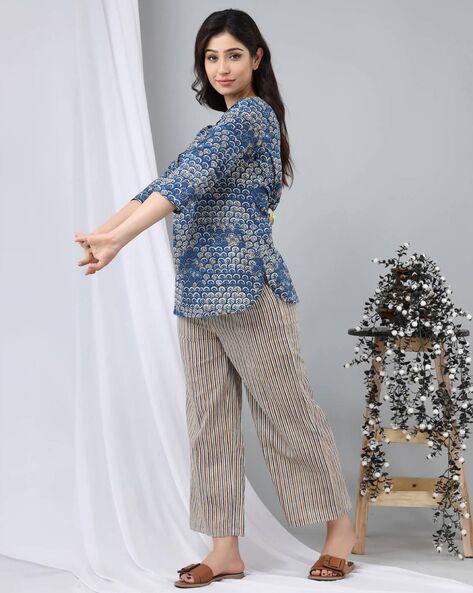 Buy Blue Brown Nightshirts Nighties for Women by FEATHERS CLOSET