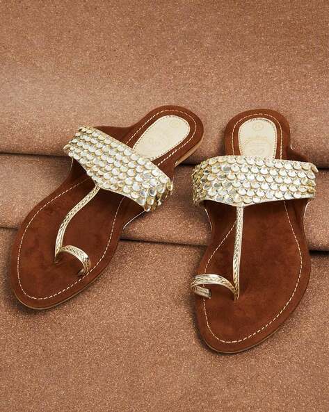 Buy Ginger by Lifestyle Women's Tan T-Strap Sandals for Women at Best Price  @ Tata CLiQ