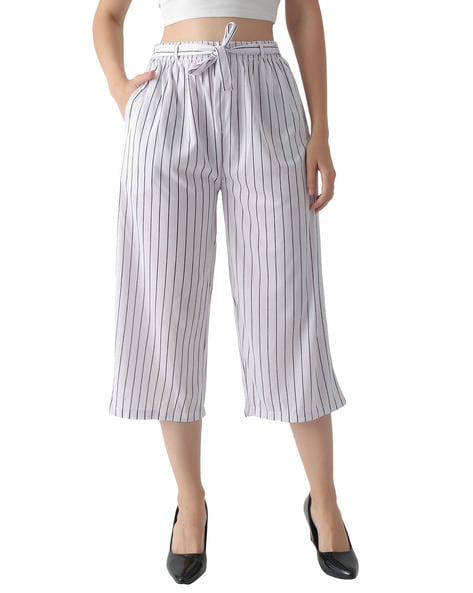 Buy White Trousers & Pants for Women by Pixie Online