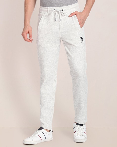 Men Heathered Straight Track Pants