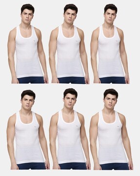 Pack of 4 Cotton Vests
