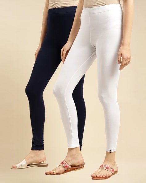 Pack of 2 Women Leggings with Elasticated Waist