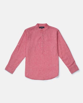 gini & jony Striped Shirt with Band Collar-picture-17
