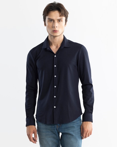 Mystique Slim Fit Shirt with Spread Collar