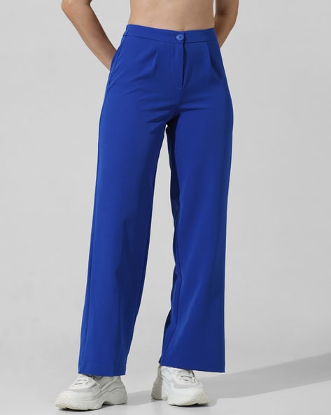 High-Rise Front-Pleated Pants