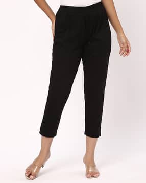 r&b Women Straight Fit Pants with Elasticated Waistband-picture-40