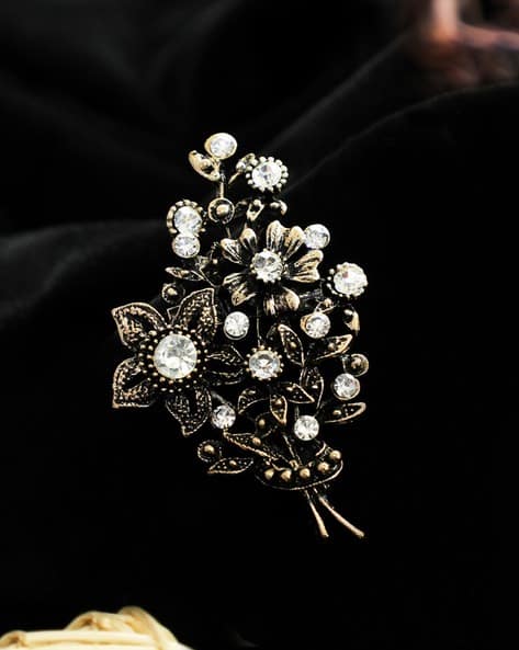A N KINGPiiN Lapel Pin For Men Golden Wing Pair With Hanging Chain Collar Pin Brooch Suit Stud, Shirt Studs Men's Accessories