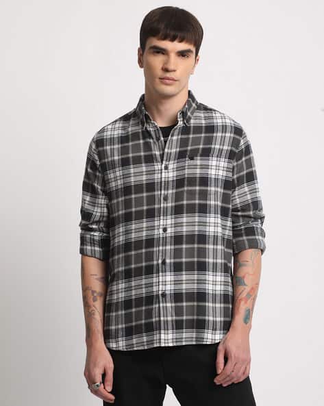 Men Checked Slim Fit Shirt