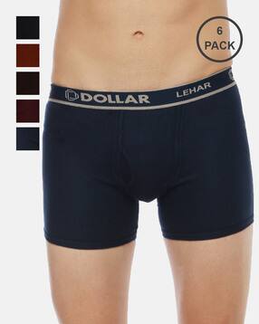 dollar lehar Men Pack of 6 Trunks with Logo Waistband-picture-13