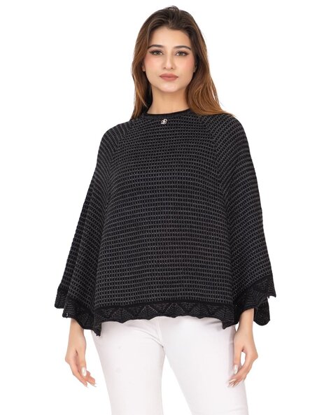 Women Knitted Poncho Price in India