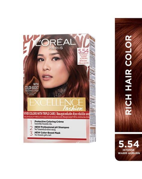 L'Oreal Paris Excellence Fashion Highlights Hair Color 5.54 Intense Warm Auburn