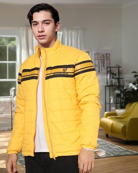 Spykar Yellow Polyester Men Jacket - mjk02ba030mustard